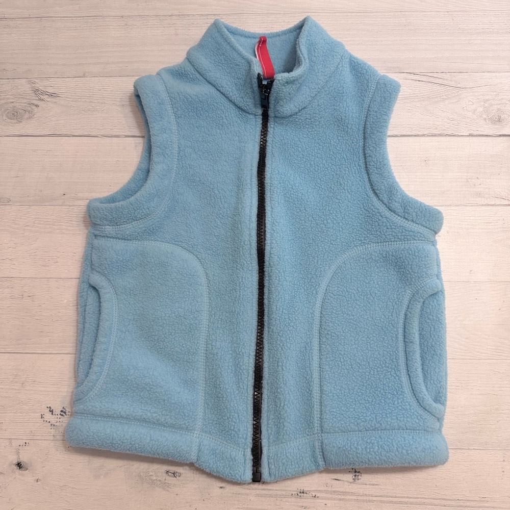Hanna Andersson kids light blue fleece vest 110/5